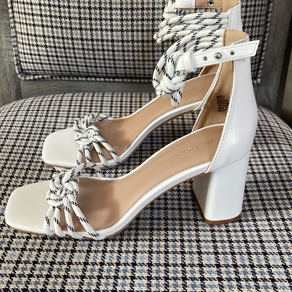 BCBGeneration black and white telila ankle straps - Picture 2 of 3